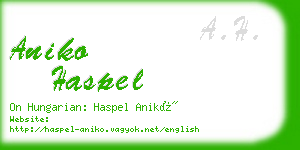 aniko haspel business card